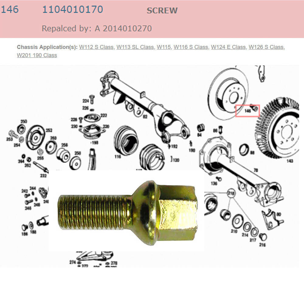Lai Kam Wah Sdn. Bhd. Specialist in VW Aircooled Parts - 1104010170 - Screw