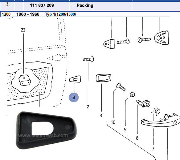 Lai Kam Wah Sdn. Bhd. Specialist in VW Aircooled Parts - 111837209 - Door packing