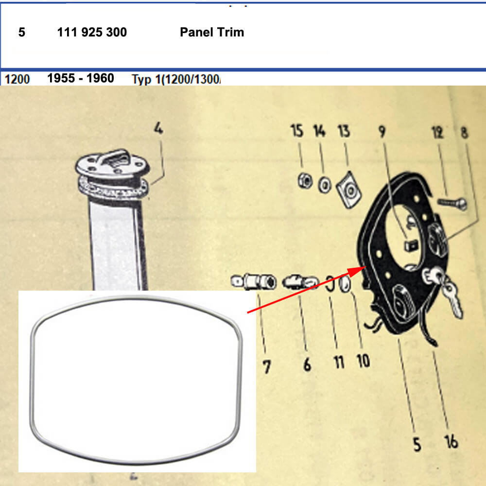 Lai Kam Wah Sdn. Bhd. Specialist in VW Aircooled Parts - 111925300 - Dash Grille