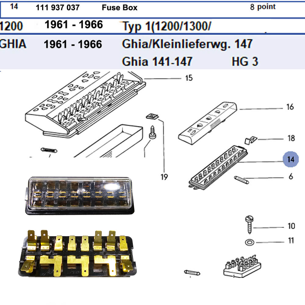 Lai Kam Wah Sdn. Bhd. Specialist in VW Aircooled Parts - 111937037 - Fuse Box