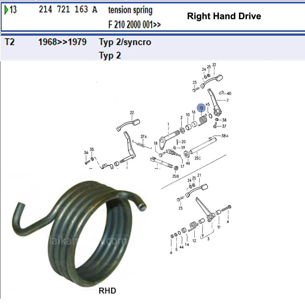 Lai Kam Wah Sdn. Bhd. Specialist in VW Aircooled Parts - 214721163A - Clutch Spring
