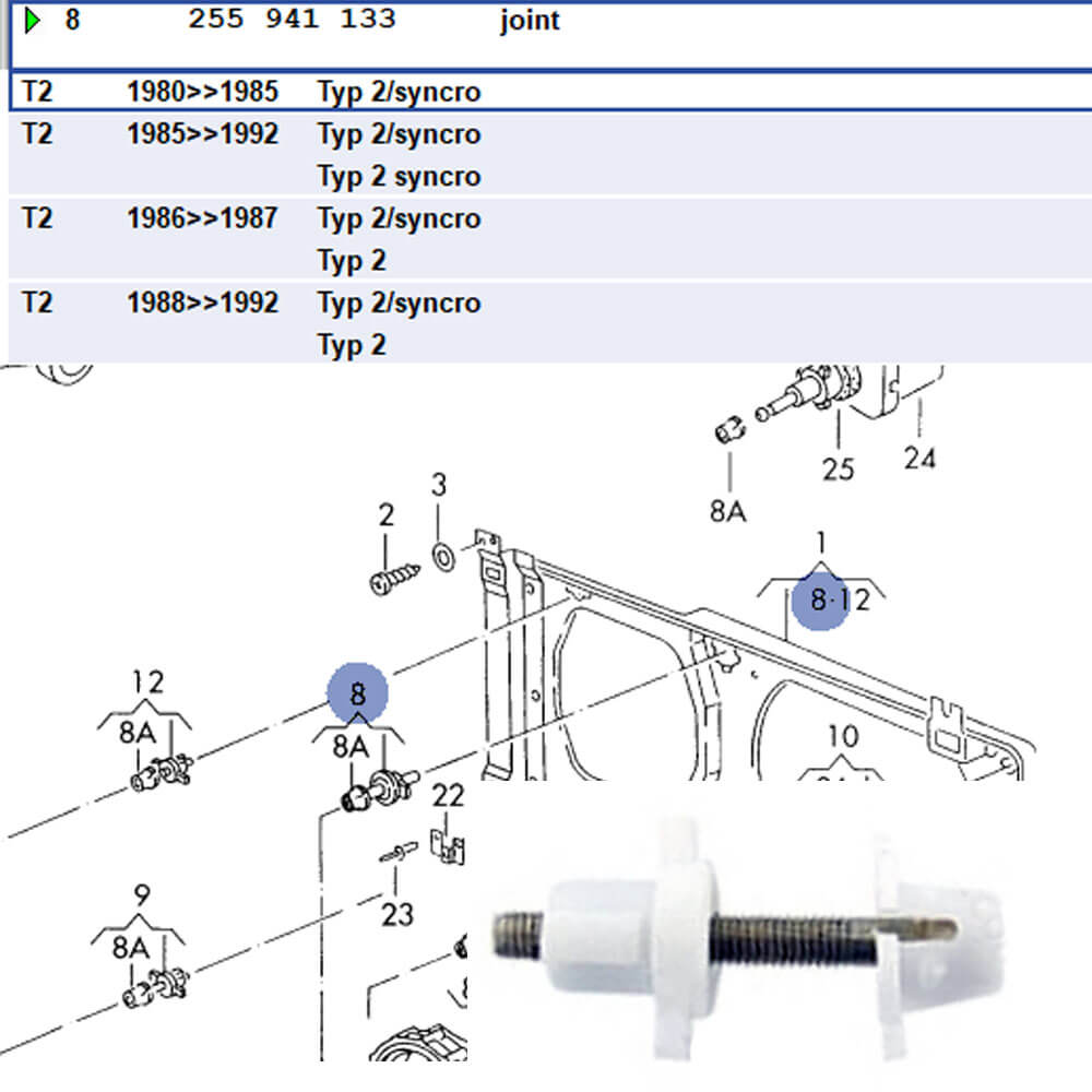 Lai Kam Wah Sdn. Bhd. Specialist in VW Aircooled Parts - 255941133 - Headlamp Adjust Screw