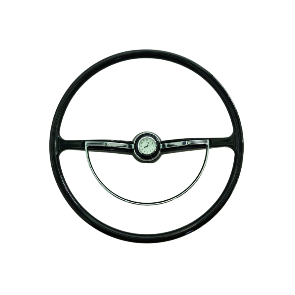 Lai Kam Wah Sdn. Bhd. Specialist in VW Aircooled Parts - 311415651AB-Clock - Vintage Volkswagen Steering Wheel With Clock Horn Cap