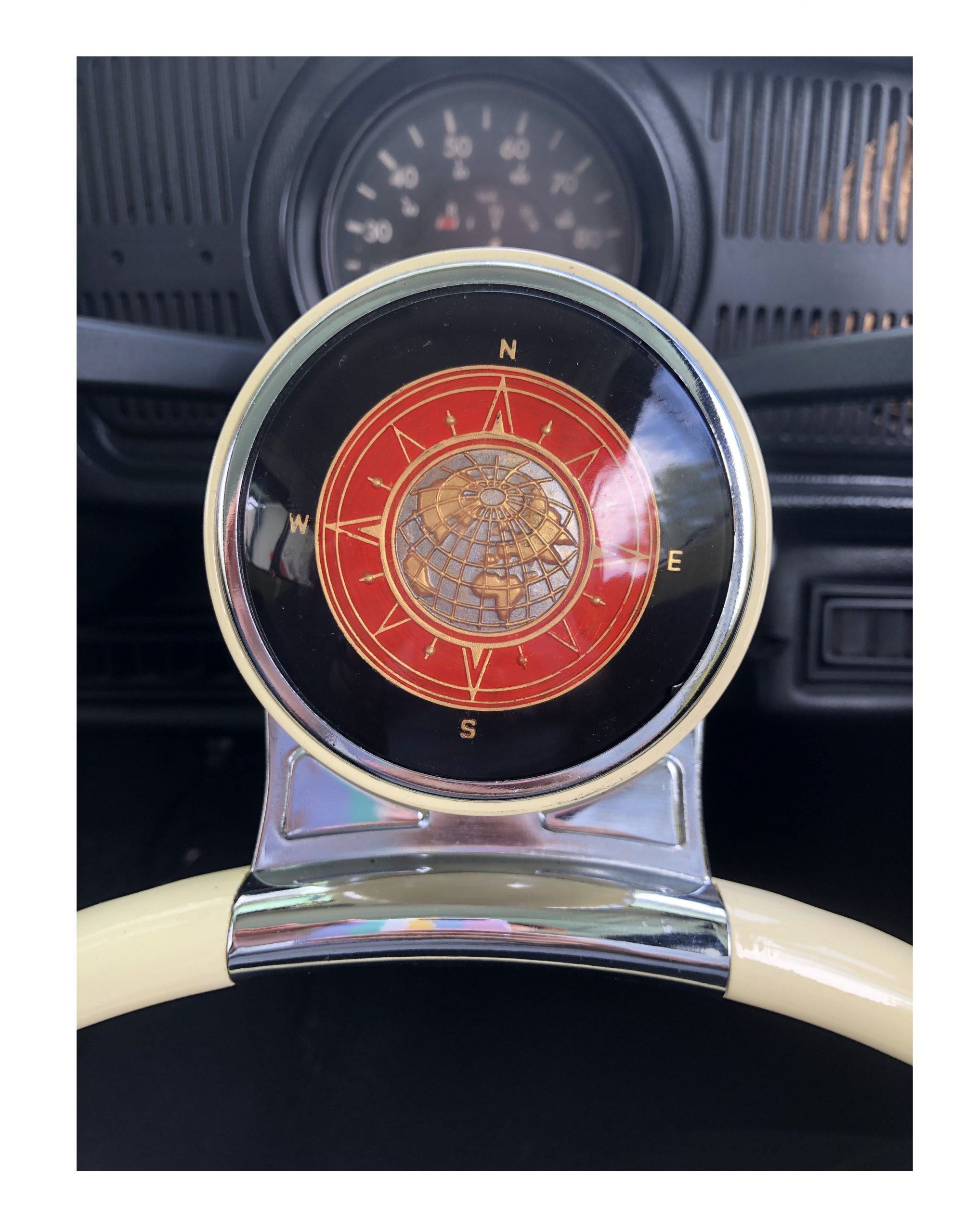 Lai Kam Wah Sdn. Bhd. Specialist in VW Aircooled Parts - VDM - Classic Design Black Global Horn Button - 82MM