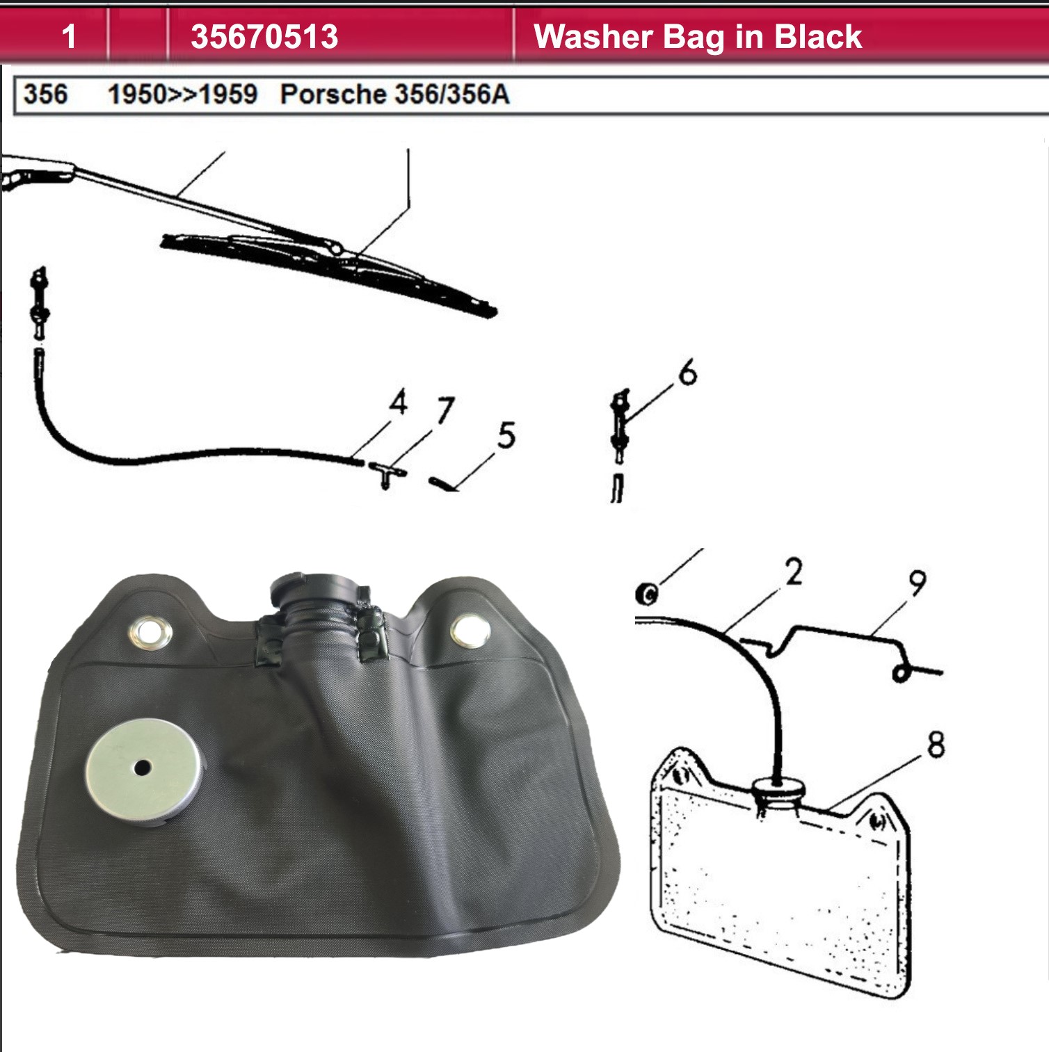 Lai Kam Wah Sdn. Bhd. Specialist in VW Aircooled Parts - 35670513 - Washer Bag - Black