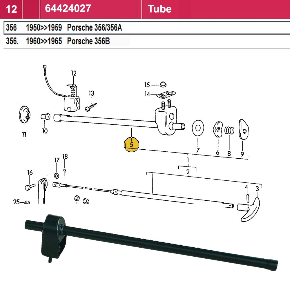 Lai Kam Wah Sdn. Bhd. Specialist in VW Aircooled Parts - 64424027 - Tube