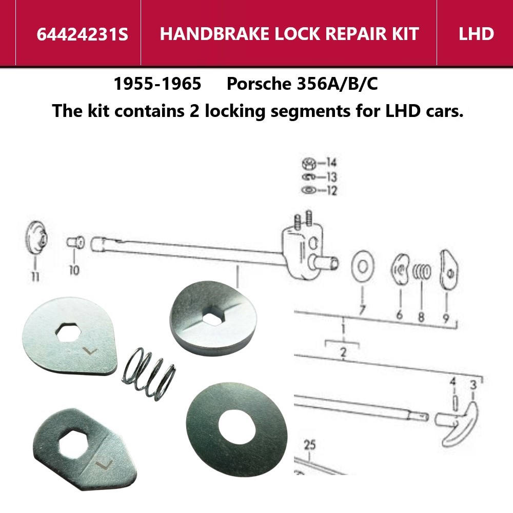 Lai Kam Wah Sdn. Bhd. Specialist in VW Aircooled Parts - 64424231S - Handbrake Lock Repair Kit - LHD