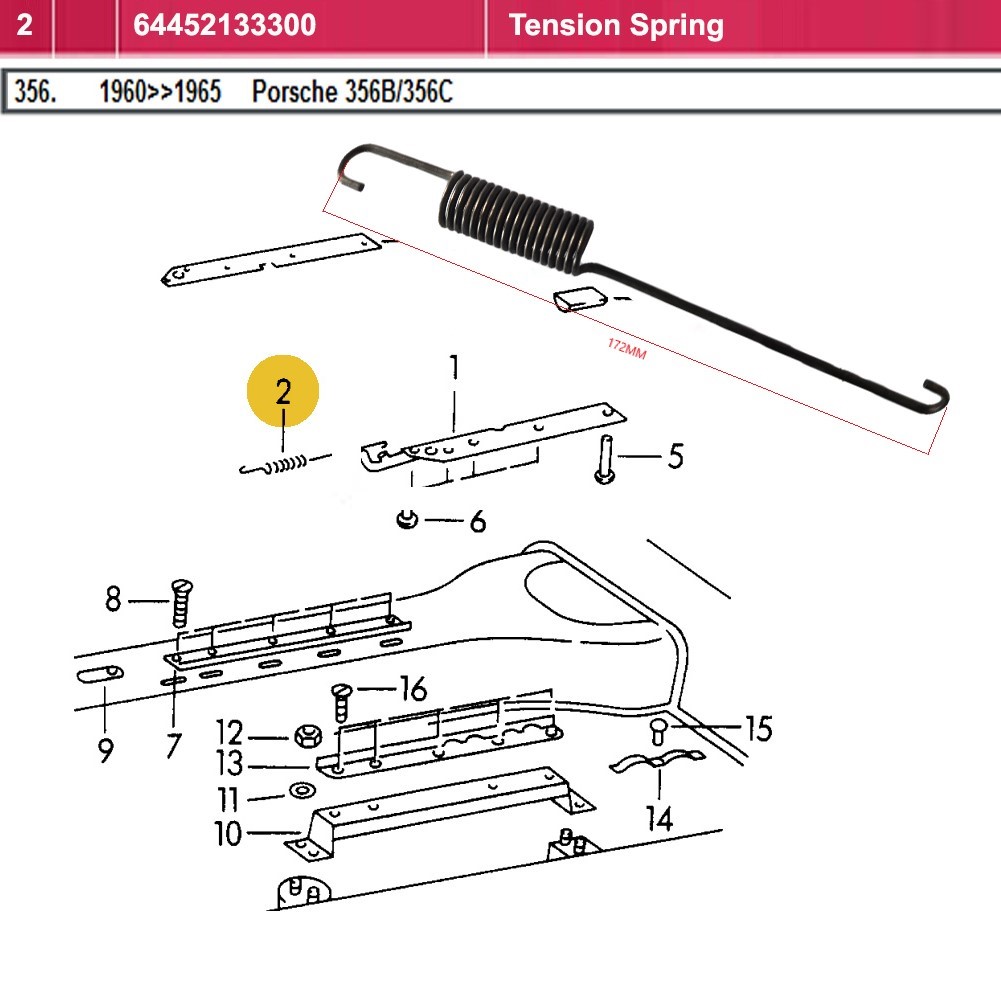 Lai Kam Wah Sdn. Bhd. Specialist in VW Aircooled Parts - 64452133300 - Tension Spring