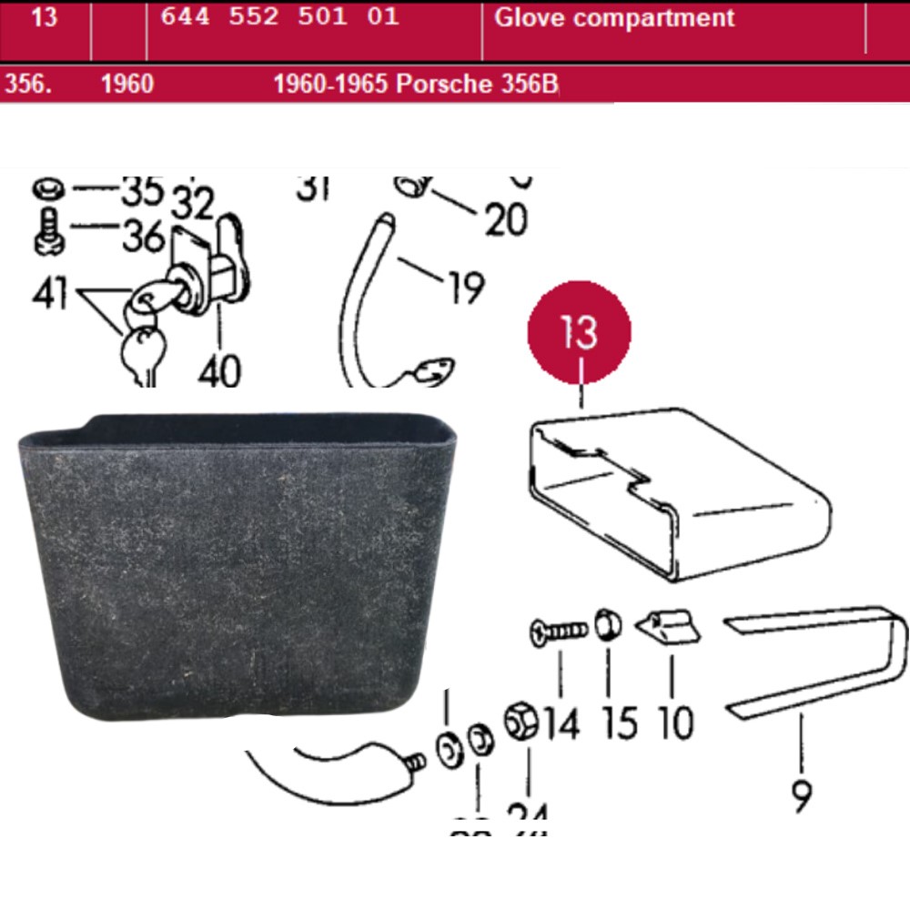 Lai Kam Wah Sdn. Bhd. Specialist in VW Aircooled Parts - 64455250101 - Glove Compartment
