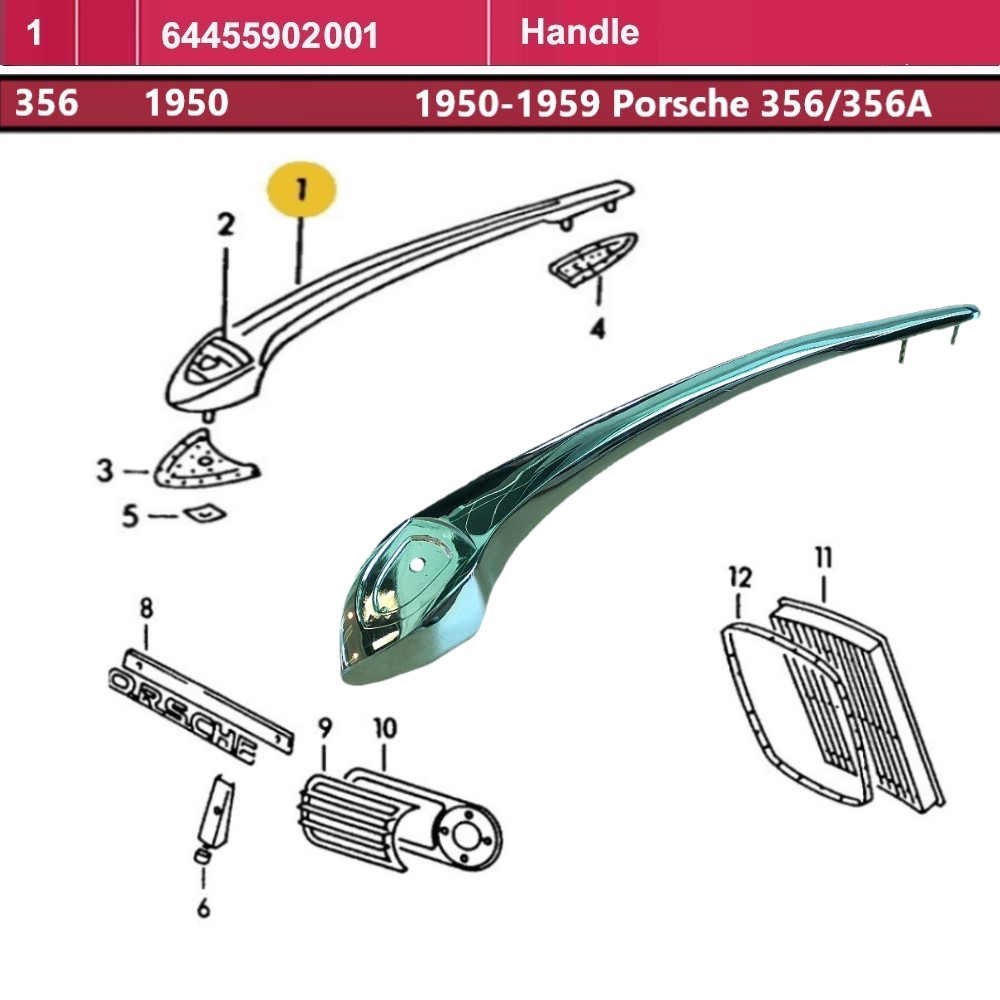 Lai Kam Wah Sdn. Bhd. Specialist in VW Aircooled Parts - 64455902001 - Handle