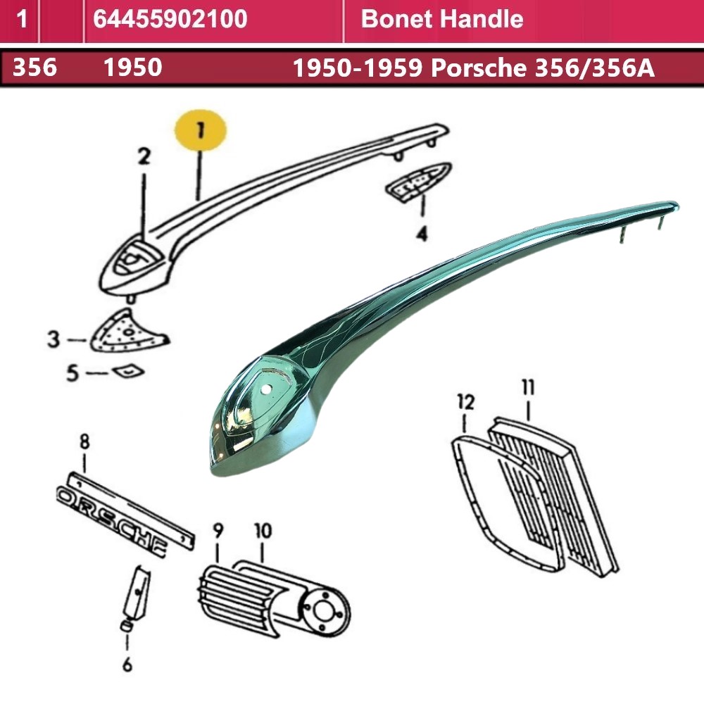 Lai Kam Wah Sdn. Bhd. Specialist in VW Aircooled Parts - 64455902100 - Handle