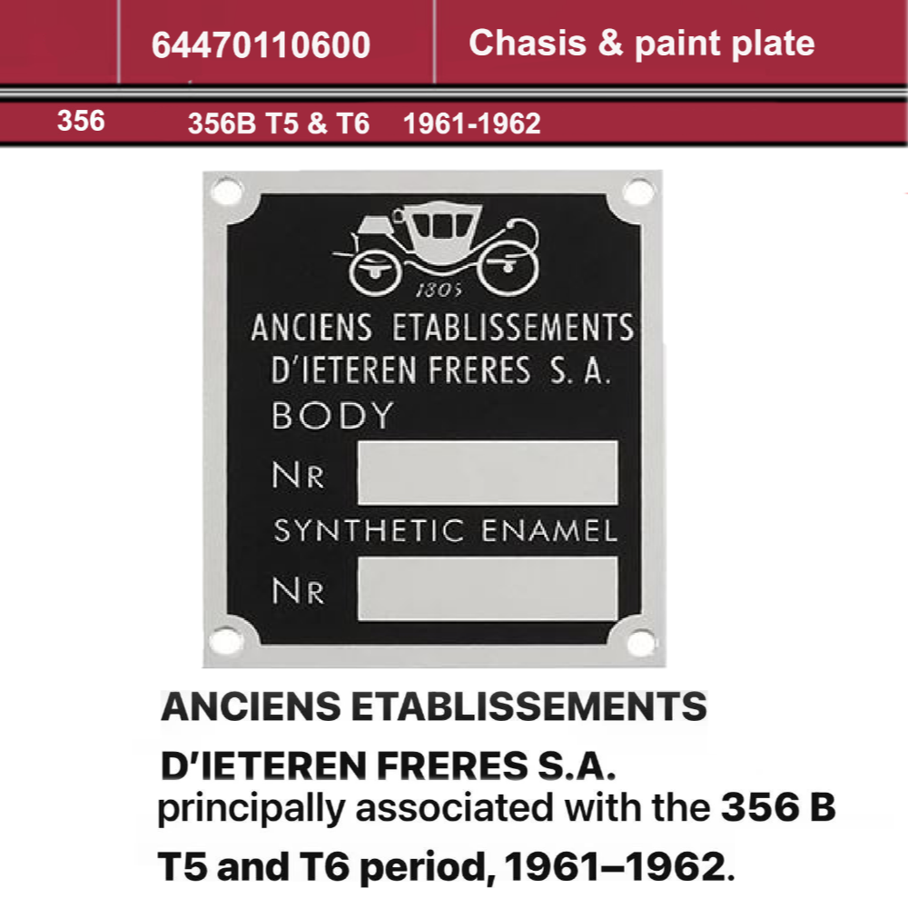 Lai Kam Wah Sdn. Bhd. Specialist in VW Aircooled Parts - 64470110600 - Chasis & Paint Plate