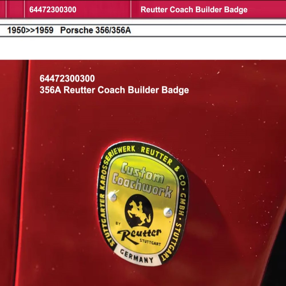 Lai Kam Wah Sdn. Bhd. Specialist in VW Aircooled Parts - 64472300300 - Reutter Coach Buider Badge