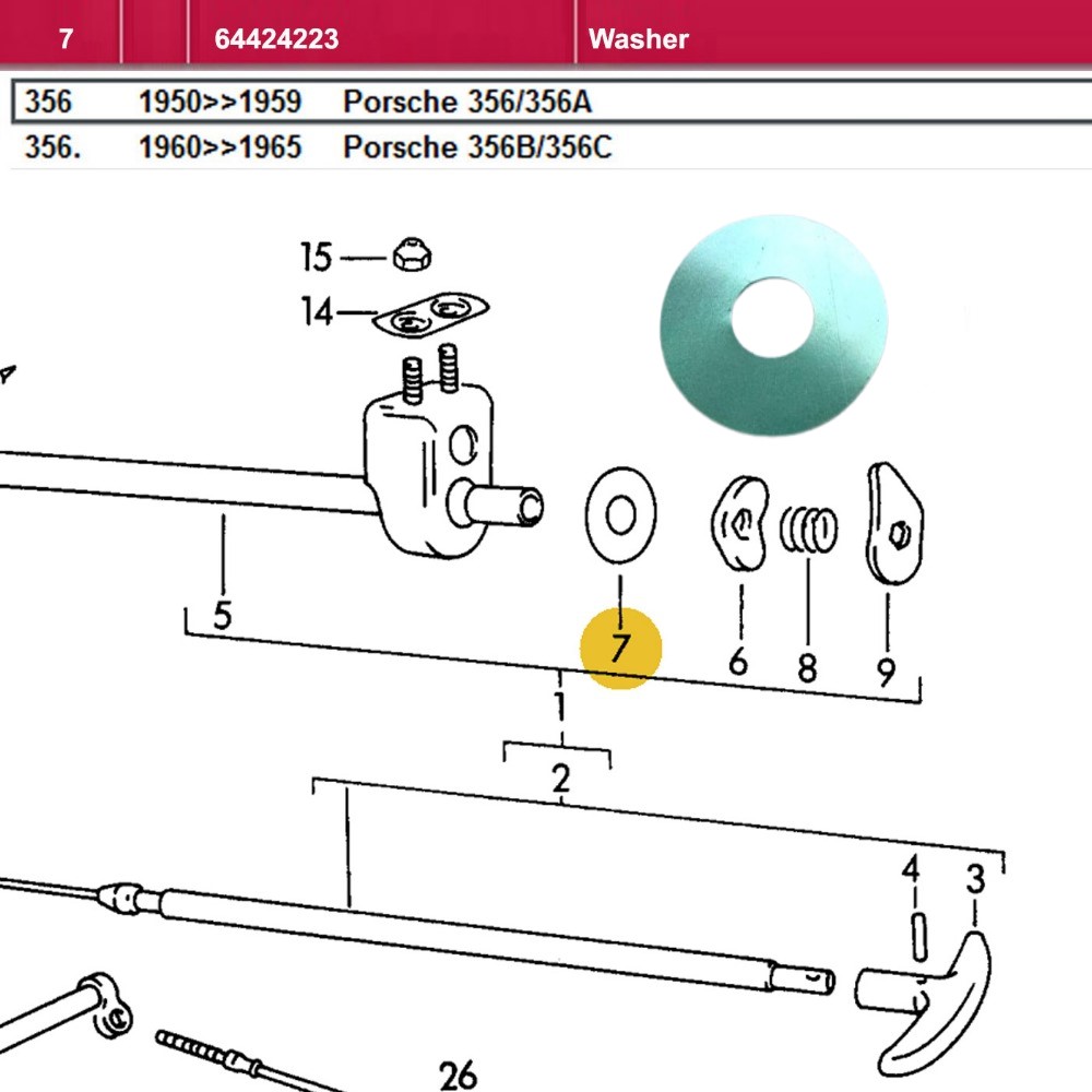 Lai Kam Wah Sdn. Bhd. Specialist in VW Aircooled Parts - 64424223 - Washer