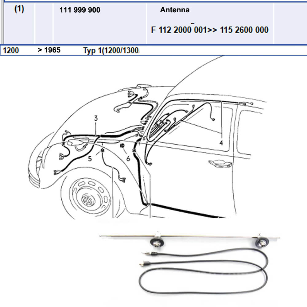 Lai Kam Wah Sdn. Bhd. Specialist in VW Aircooled Parts - 111999900 - Antenna