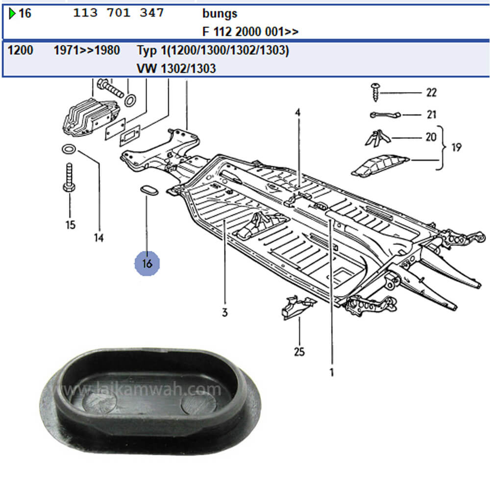 Lai Kam Wah Sdn. Bhd. Specialist in VW Aircooled Parts - 113701347 - Panel Cover