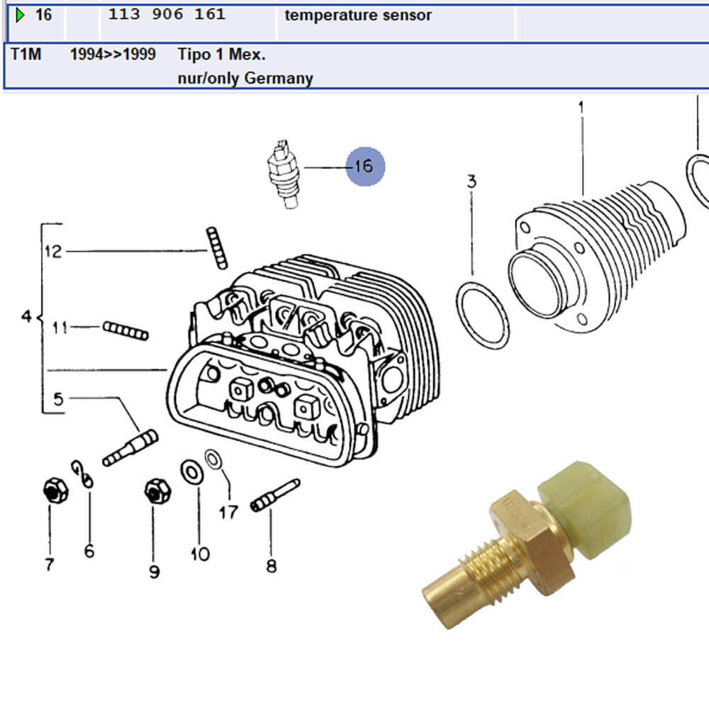 Lai Kam Wah Sdn. Bhd. Specialist in VW Aircooled Parts - 113906161 - Temperature Sensor