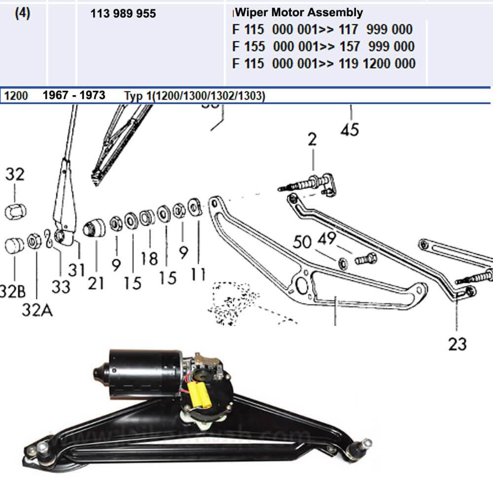 Lai Kam Wah Sdn. Bhd. Specialist in VW Aircooled Parts - 113989955 - Wiper Assembly