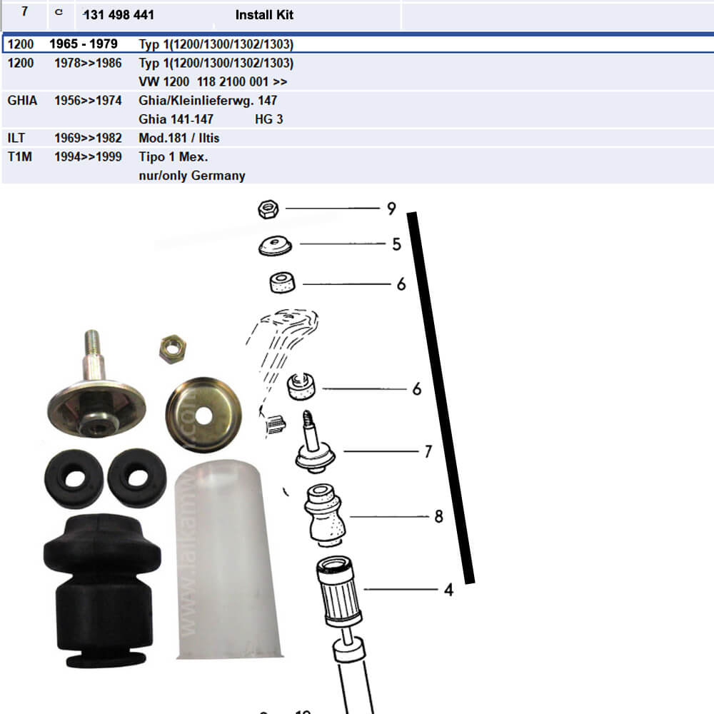 Lai Kam Wah Sdn. Bhd. Specialist in VW Aircooled Parts - 131498441 - Shock Install Kit