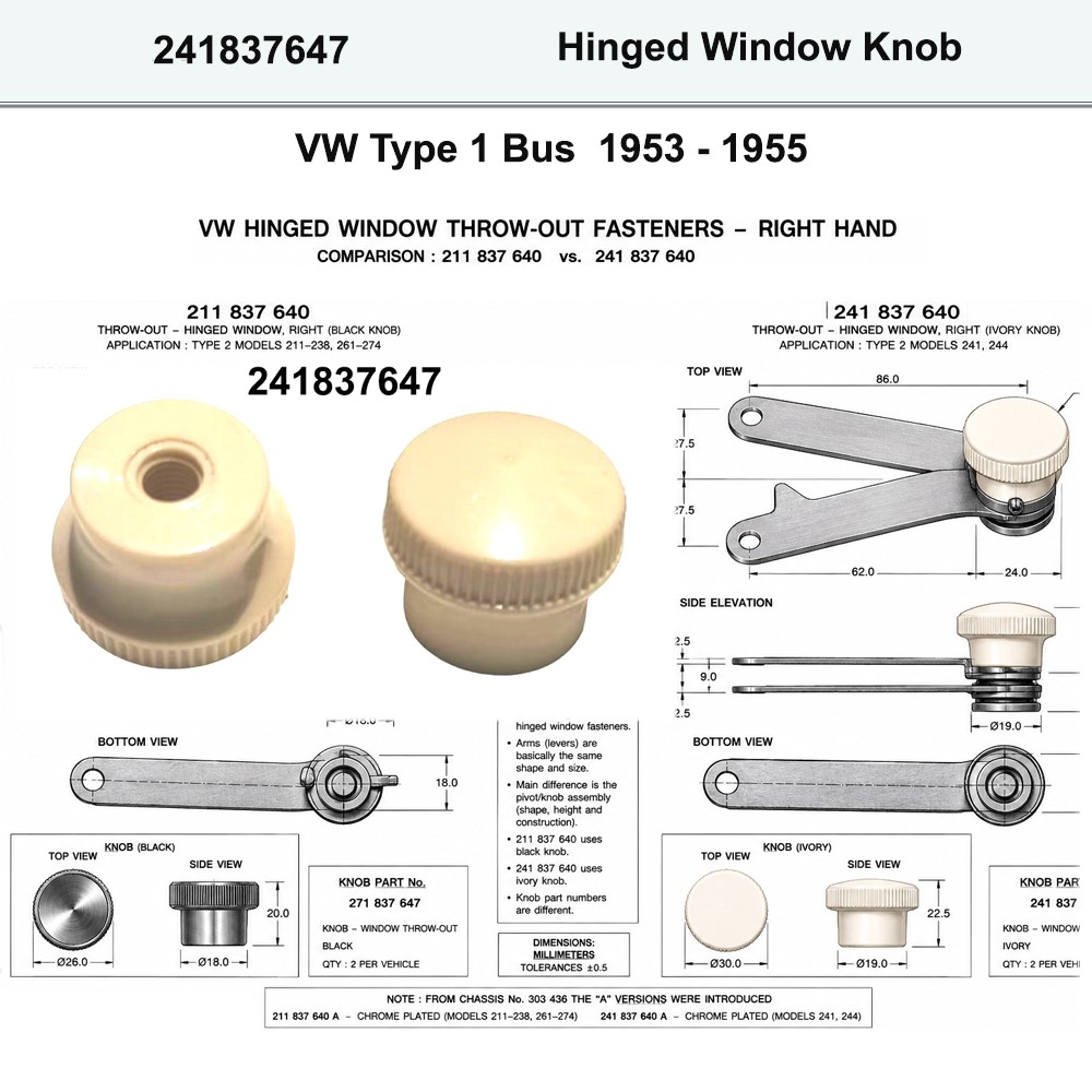 Lai Kam Wah Sdn. Bhd. Specialist in VW Aircooled Parts - 241837647 - Hinged Window Knob