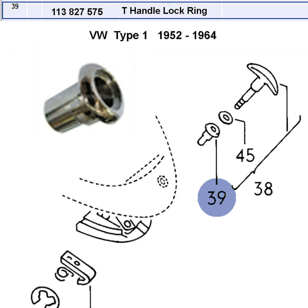 Lai Kam Wah Sdn. Bhd. Specialist in VW Aircooled Parts - 113827575 - Door Handle Coller