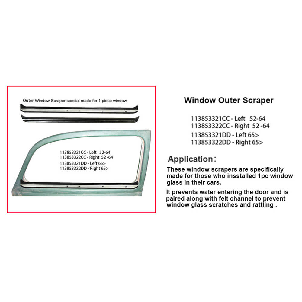 Lai Kam Wah Sdn. Bhd. Specialist in VW Aircooled Parts - 113853322CC - Window Scraper
