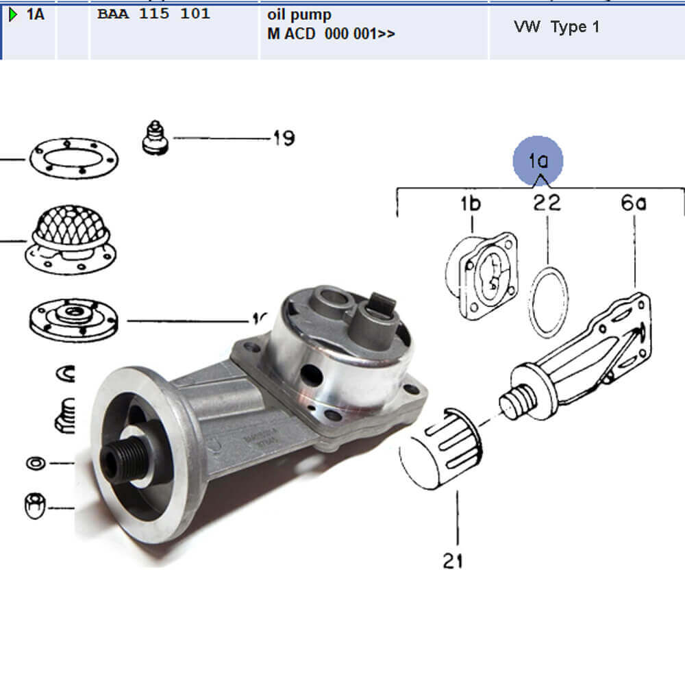 Lai Kam Wah Sdn. Bhd. Specialist in VW Aircooled Parts - BAA115101 - Oil Pump