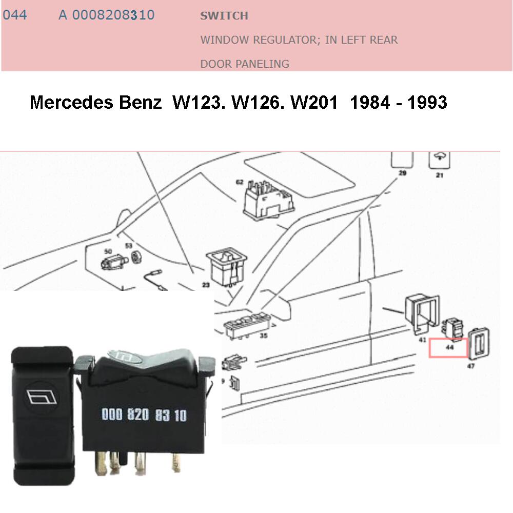 Lai Kam Wah Sdn. Bhd. Specialist in VW Aircooled Parts - 0008208310 - Door Window Switch