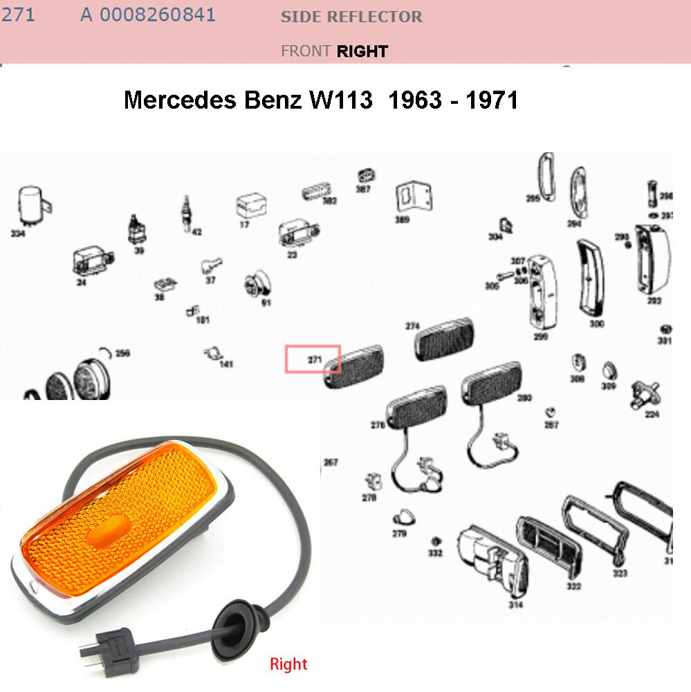 Lai Kam Wah Sdn. Bhd. Specialist in VW Aircooled Parts - 0008260841 - Side Reflector - Right