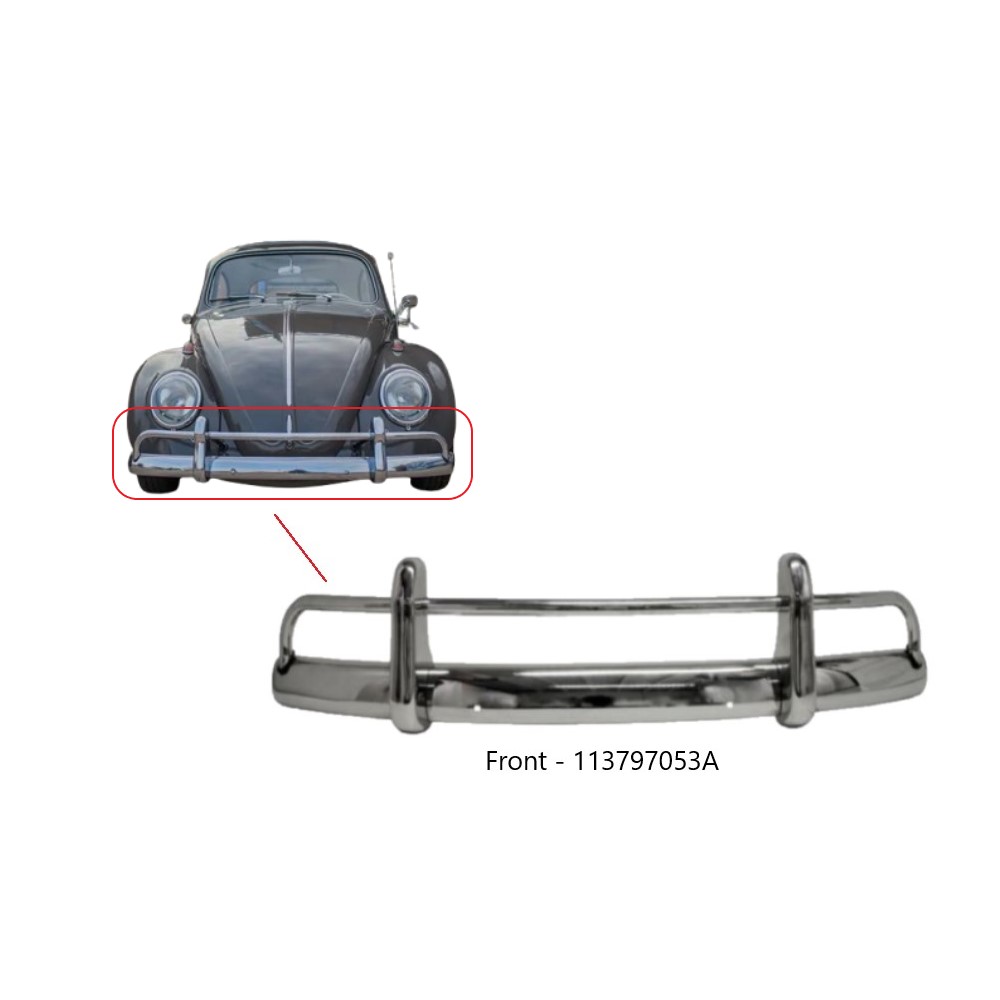 Lai Kam Wah Sdn. Bhd. Specialist in VW Aircooled Parts - 113797053A - Bumper Complete Assembly - Front