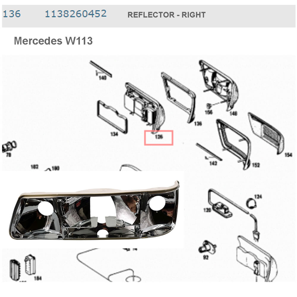 Lai Kam Wah Sdn. Bhd. Specialist in VW Aircooled Parts - 1138260452 - Reflector - Right