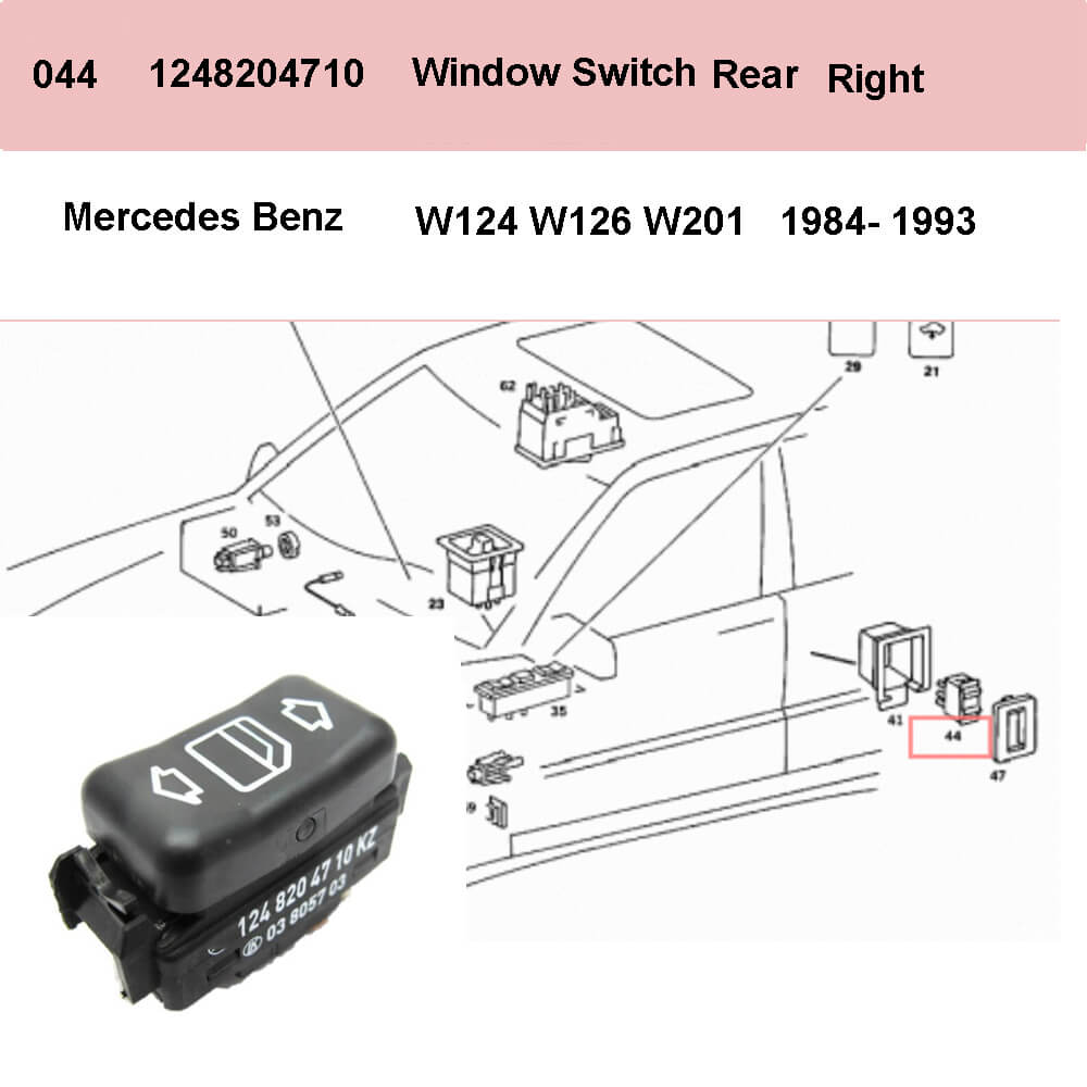 Lai Kam Wah Sdn. Bhd. Specialist in VW Aircooled Parts - 1248204710 - Door Window Switch - Right