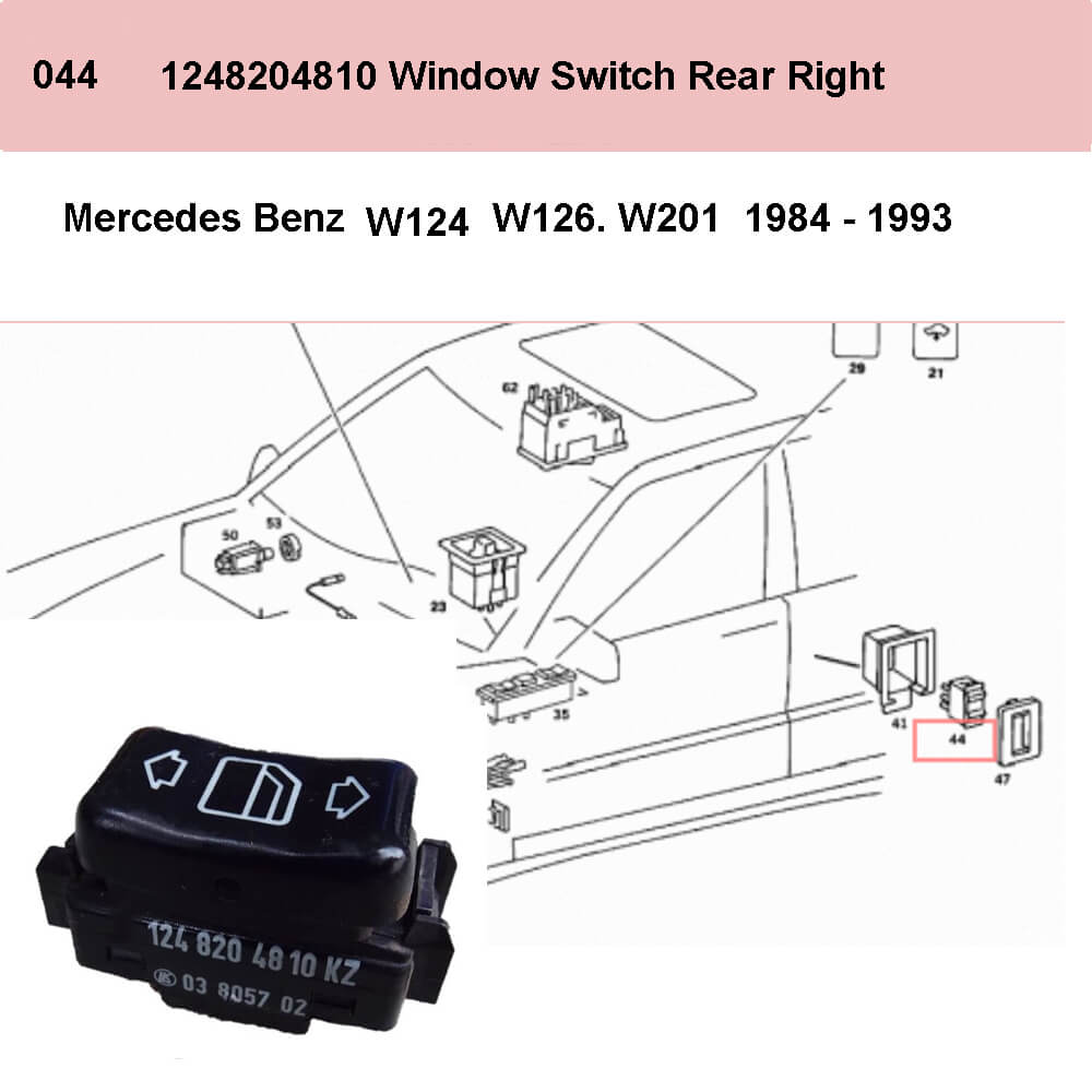 Lai Kam Wah Sdn. Bhd. Specialist in VW Aircooled Parts - 1248204810 - Door Window Switch - Left