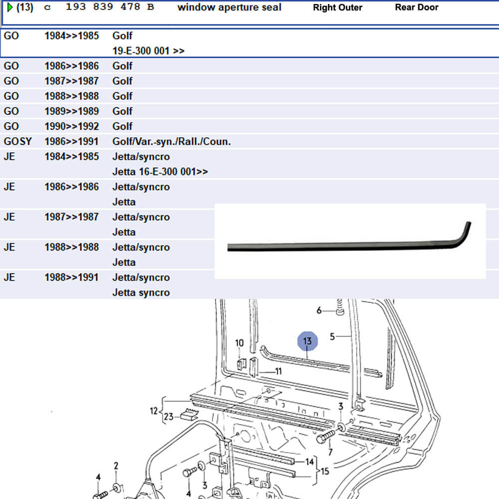 Lai Kam Wah Sdn. Bhd. Specialist in VW Aircooled Parts - 193839478B - Window Scraper