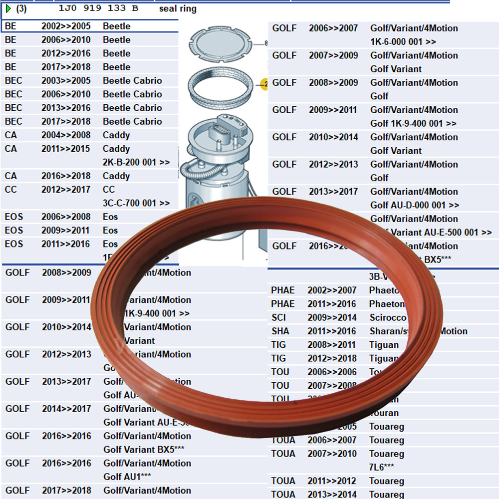 Lai Kam Wah Sdn. Bhd. Specialist in VW Aircooled Parts - 1J0919133B - Fuel Tank Seal