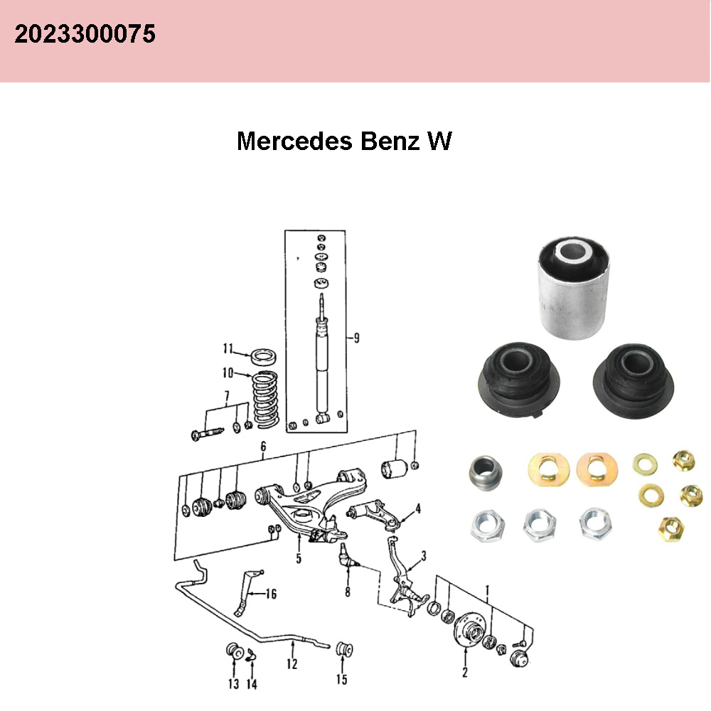 Lai Kam Wah Sdn. Bhd. Specialist in VW Aircooled Parts - 2023300075 - Repair Kit Wishbone
