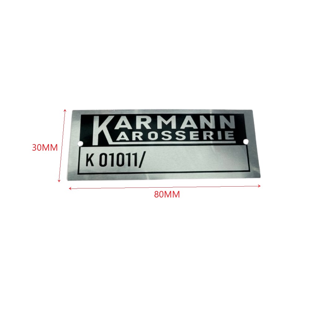 Lai Kam Wah Sdn. Bhd. Specialist in VW Aircooled Parts - K01011 - Karmann Karosserie Indentification Plate