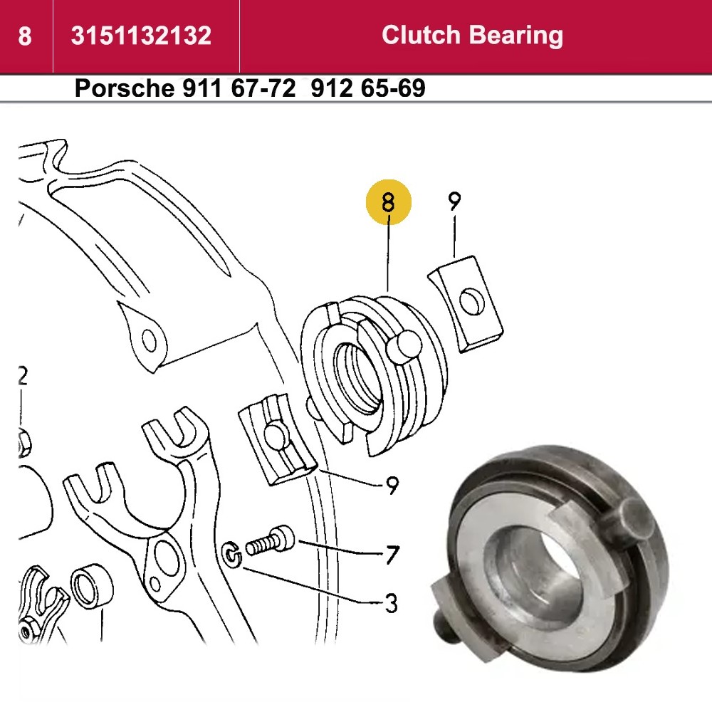Lai Kam Wah Sdn. Bhd. Specialist in VW Aircooled Parts - 3151132132 - Clutch Bearing