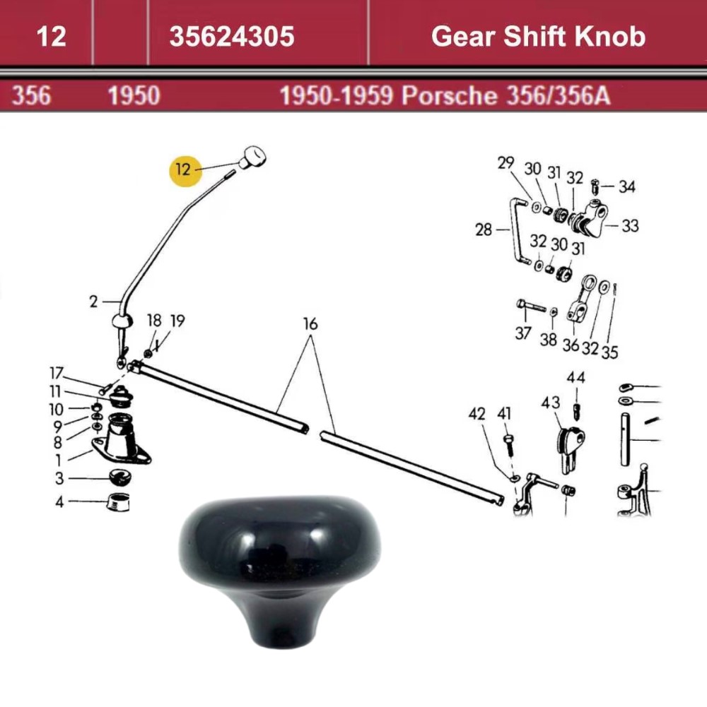 Lai Kam Wah Sdn. Bhd. Specialist in VW Aircooled Parts - 35624305 - Gear Shift Knob