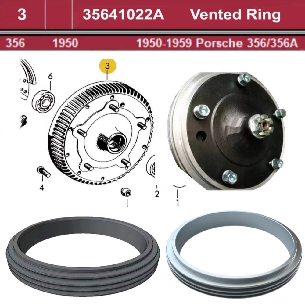 Lai Kam Wah Sdn. Bhd. Specialist in VW Aircooled Parts - 35641022A - Vented Ring