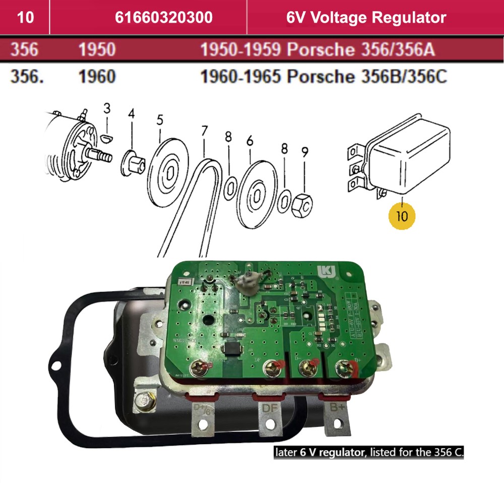 Lai Kam Wah Sdn. Bhd. Specialist in VW Aircooled Parts - 61660320300 - 6V Voltage Regulator