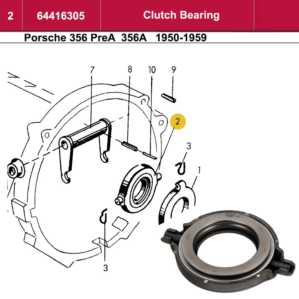 Lai Kam Wah Sdn. Bhd. Specialist in VW Aircooled Parts - 64416305 - Clutch Bearing