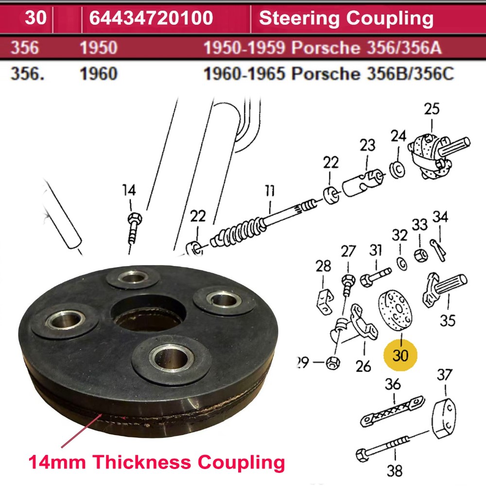 Lai Kam Wah Sdn. Bhd. Specialist in VW Aircooled Parts - 64434720100 - Steering Coupling