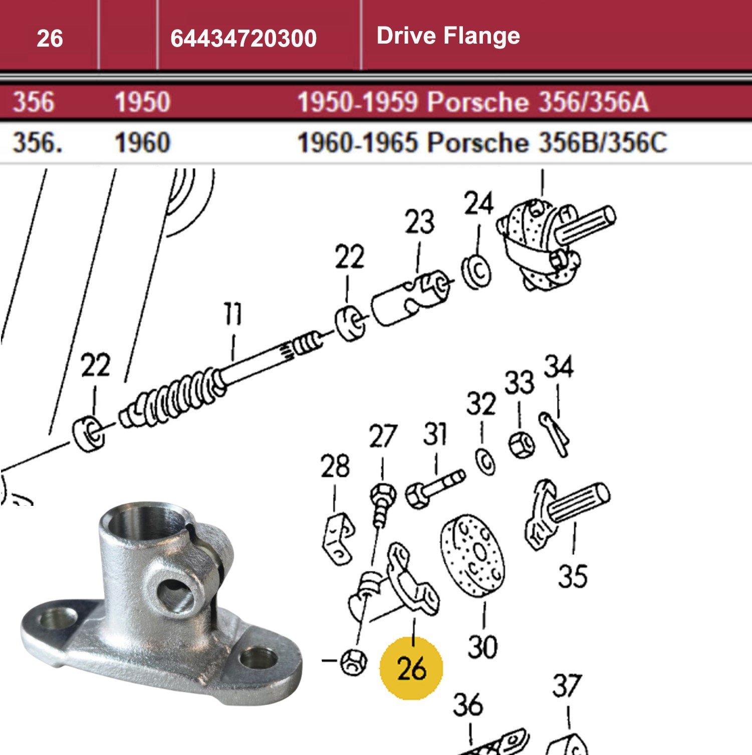 Lai Kam Wah Sdn. Bhd. Specialist in VW Aircooled Parts - 64434720300 - Drive Flange