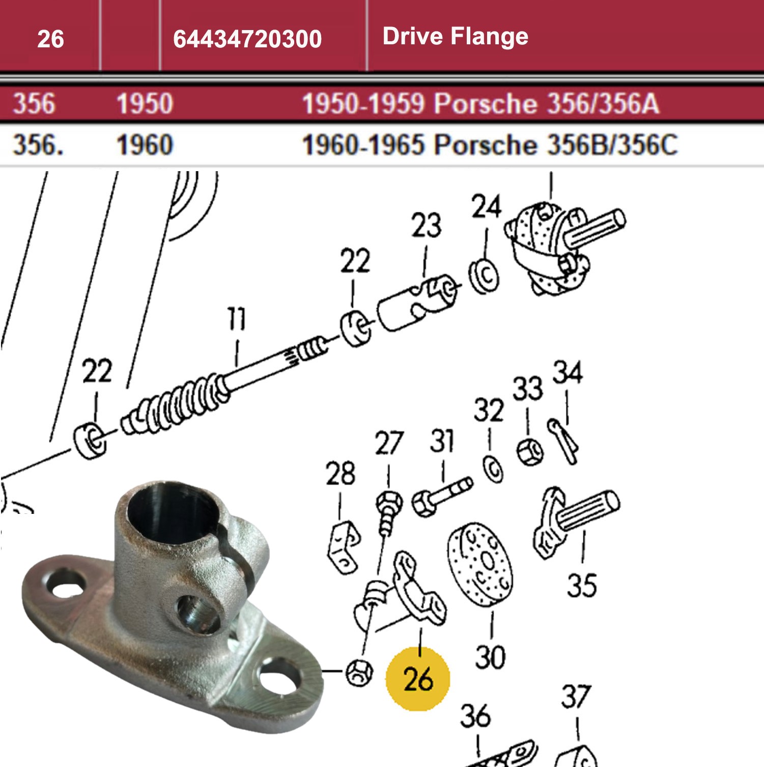 Lai Kam Wah Sdn. Bhd. Specialist in VW Aircooled Parts - 64434720300 - Drive Flange