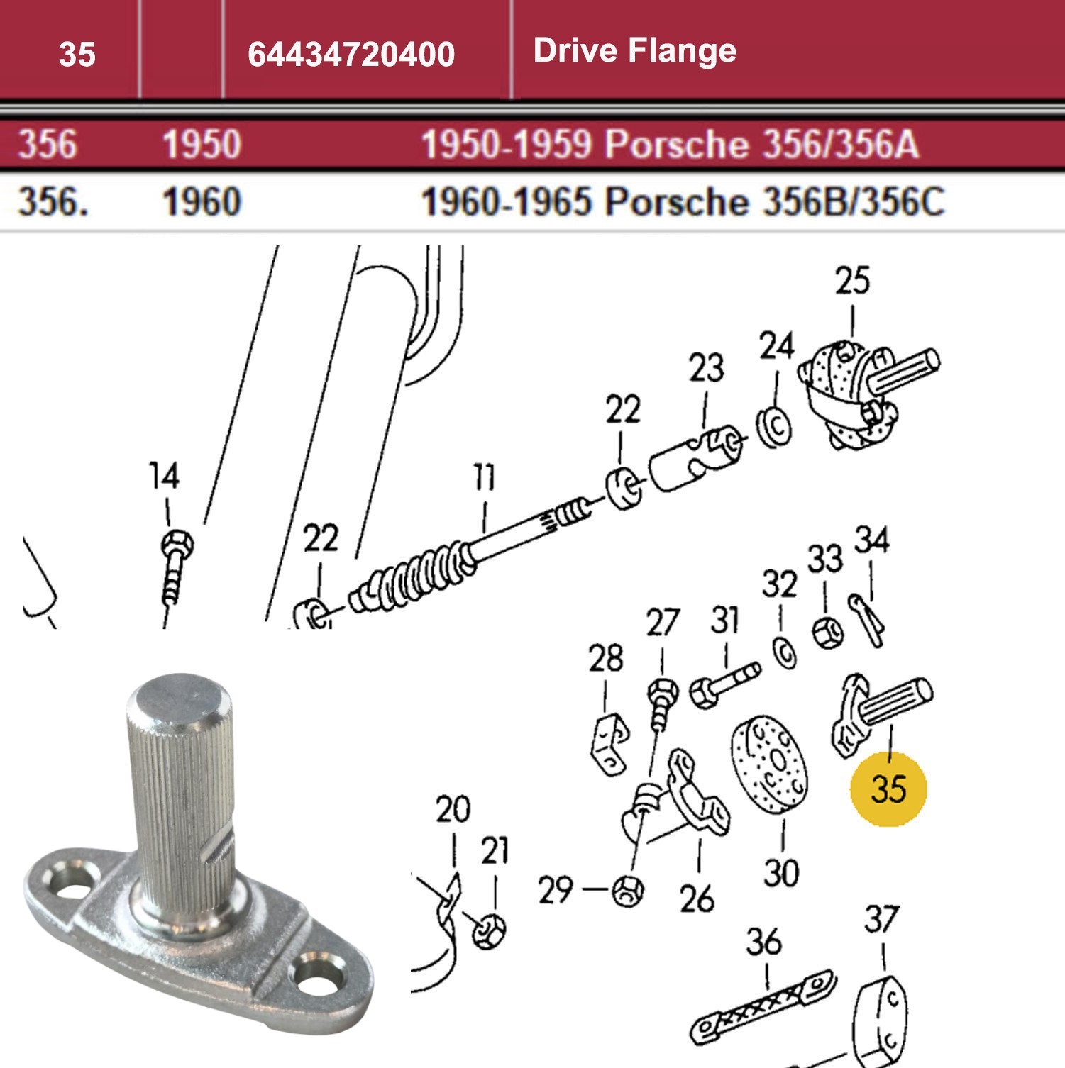 Lai Kam Wah Sdn. Bhd. Specialist in VW Aircooled Parts - 64434720400 - Drive Flange