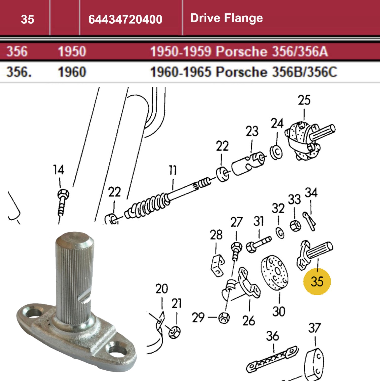 Lai Kam Wah Sdn. Bhd. Specialist in VW Aircooled Parts - 64434720400 - Drive Flange