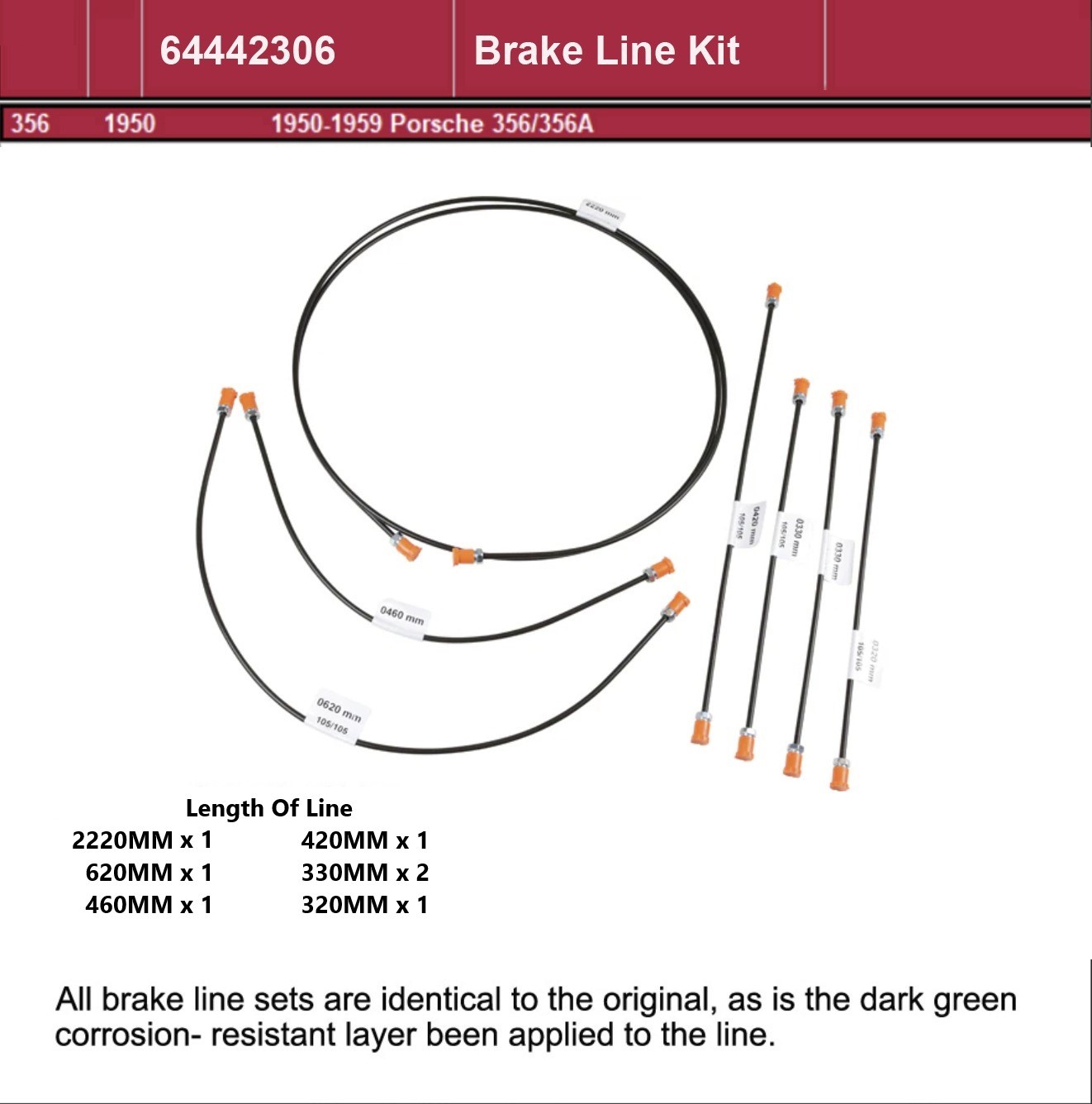 Lai Kam Wah Sdn. Bhd. Specialist in VW Aircooled Parts - 64442306 - Brake Line Kit
