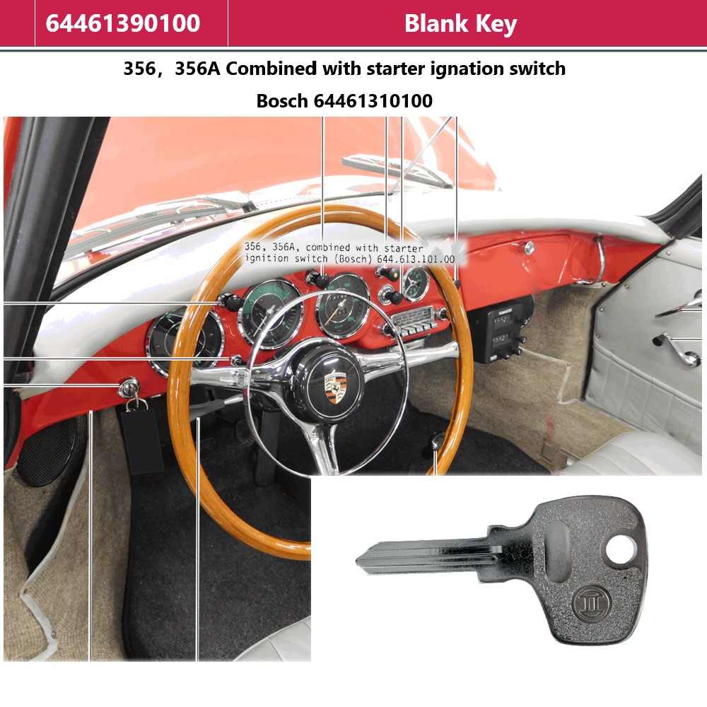 Lai Kam Wah Sdn. Bhd. Specialist in VW Aircooled Parts - 64461390100 - Blank Key - Starter Ignation Switch
