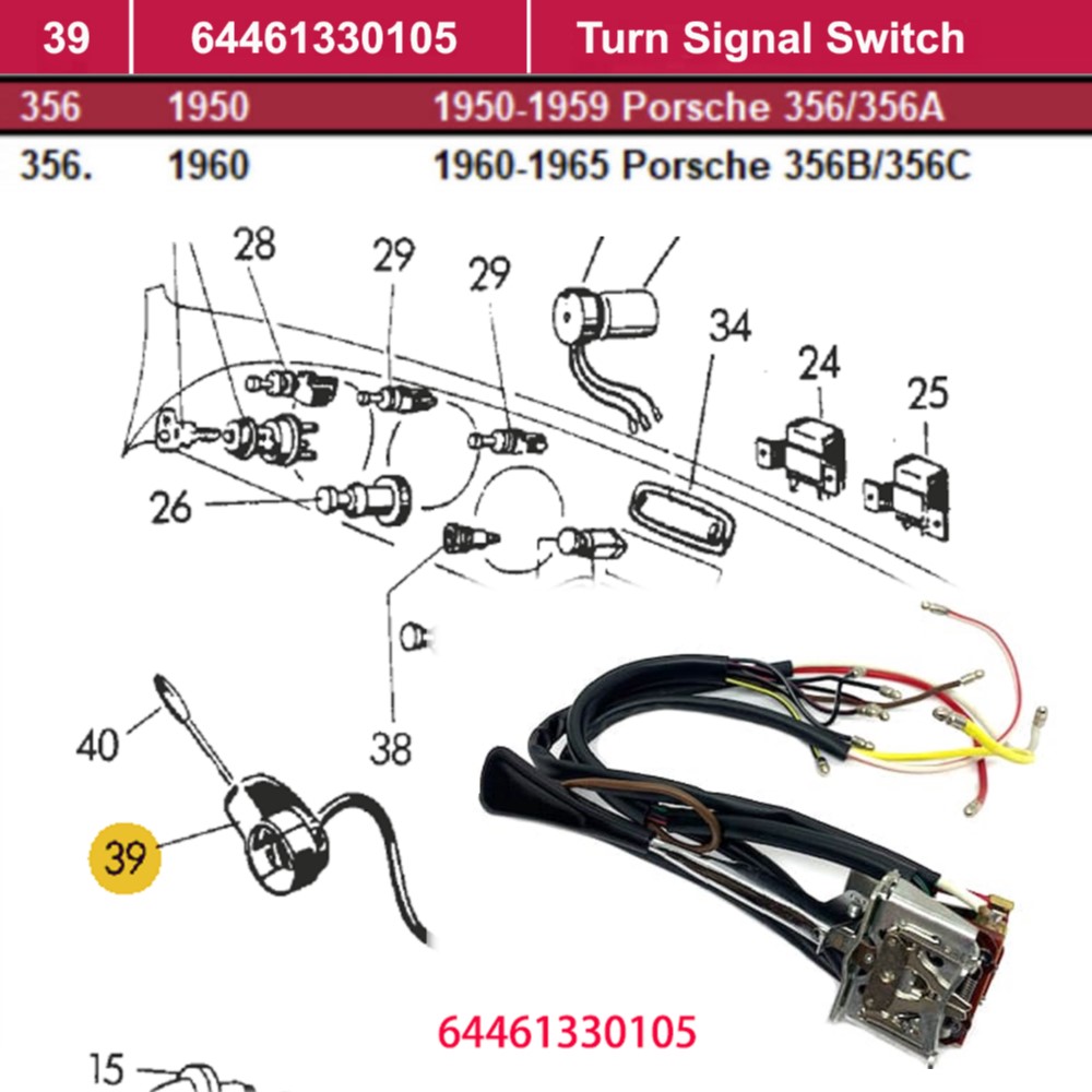 Lai Kam Wah Sdn. Bhd. Specialist in VW Aircooled Parts - 64461330105 - Turn Signal Switch
